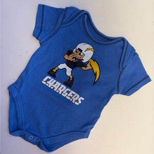 Blue Chargers Baby Onesie 0-3Months